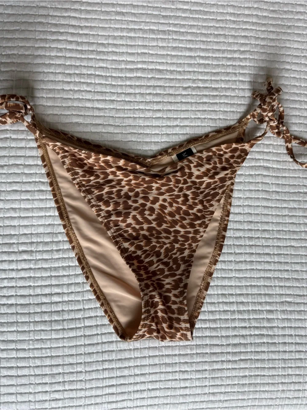 Mink Pink Leopard Print Ruffle Strap Bikini Set in Brown